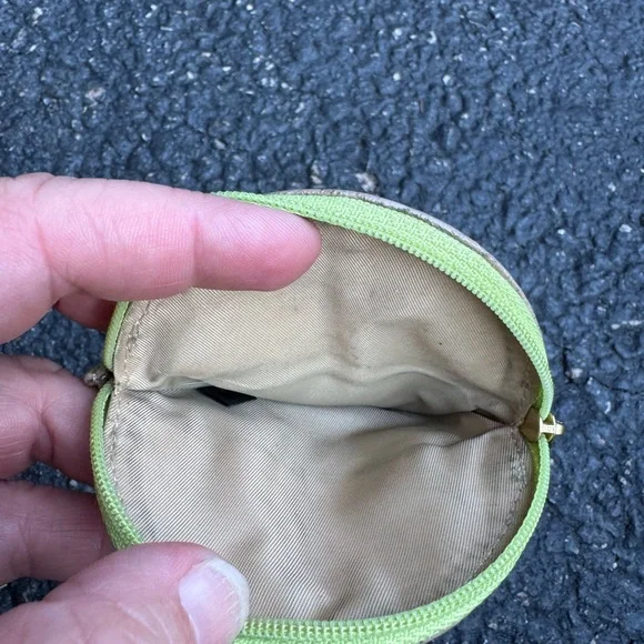 Brahmin Bright Green Leather Coin Pouch - Picture 3 of 4